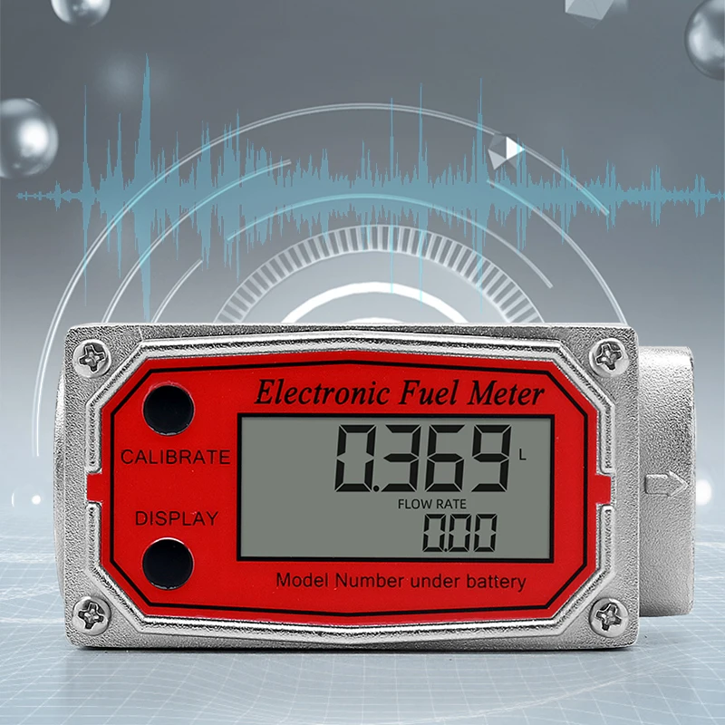 High precision 2 Inches Turbine Flow Meter Anti-Interference Diesel Gasoline Methanol Kerosene Water Electronic Flow Meter