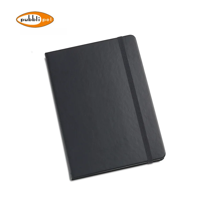 
Bio Ecological Recycled Paper Notebook Black Journal Business Notebook With Custom Logo Print 