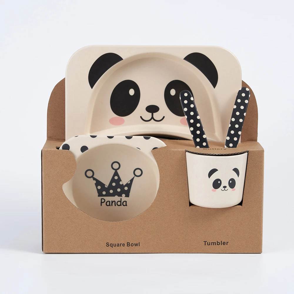 Cartoon Rabbit dinner set bamboo fibre children baby bowl kids tableware