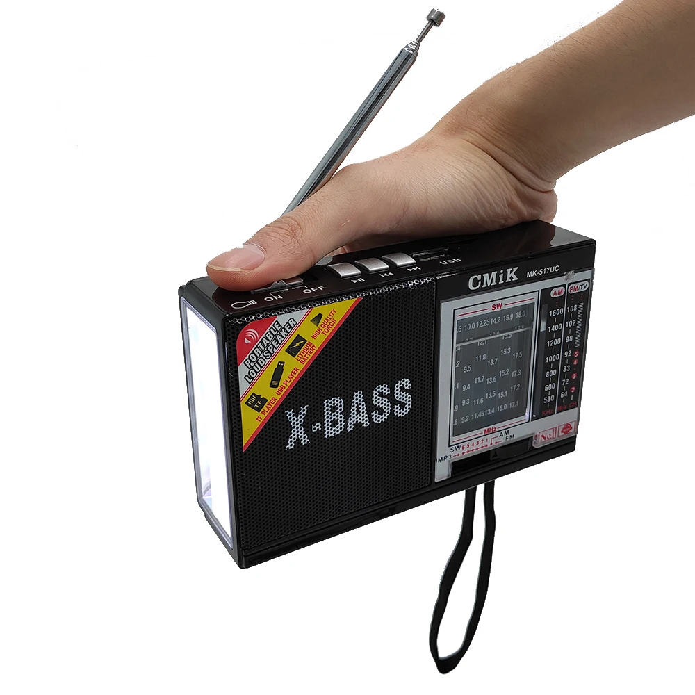 cmik mk-517uc oem radyo torch light  am fm sw usb mp3 portable radio