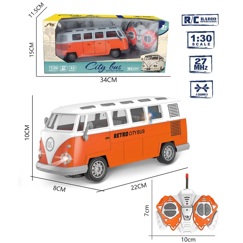 Classic bus rc buses toy classical car wireless control racing car remote controlled radio toys rc cars trucks camping bus child