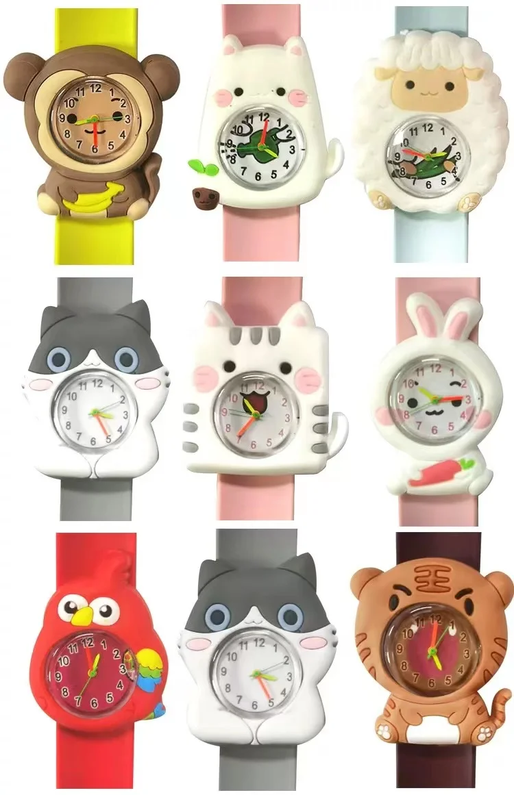 Cartoon Kid Children Cute Slap Watch Bracelet Silicone Slap Watches