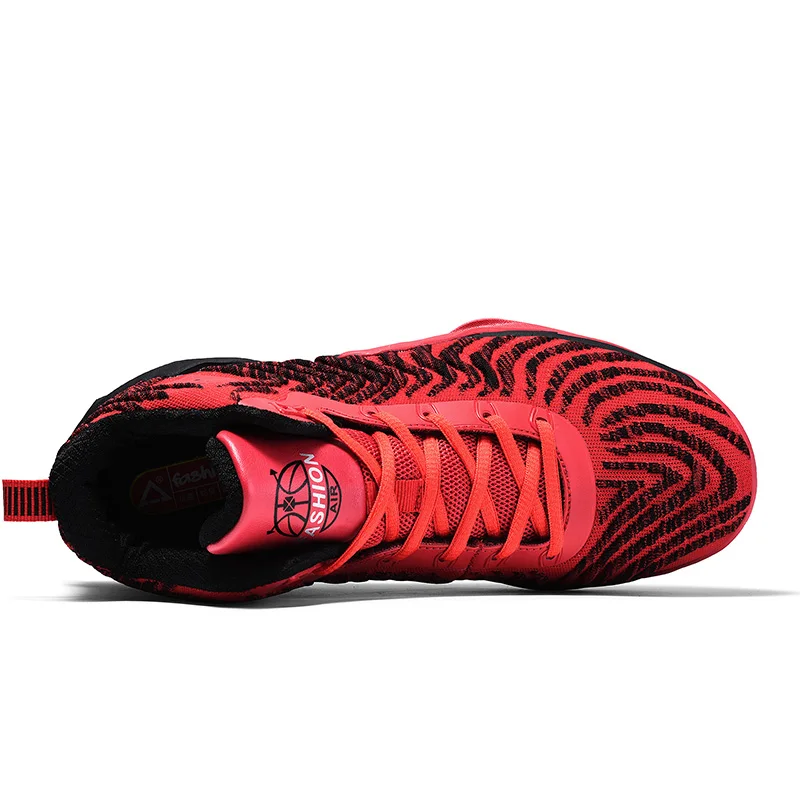 Оптовая продажа баскетбольной обуви, мужские громоздкие дышащие кроссовки, красные модные кроссовки, Лидер продаж