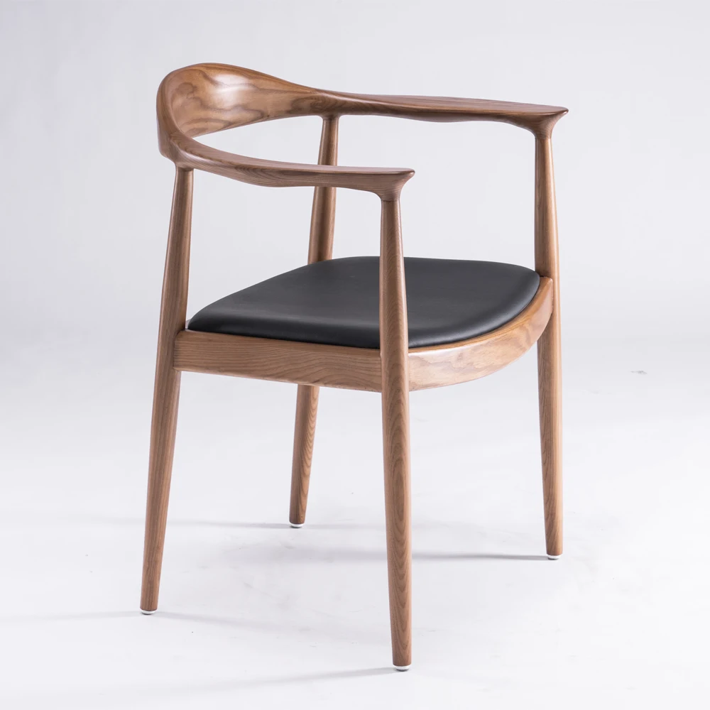 
Nordic Furniture WoodenChair Armchair Traditional Kennedy Vintage king throne chair 