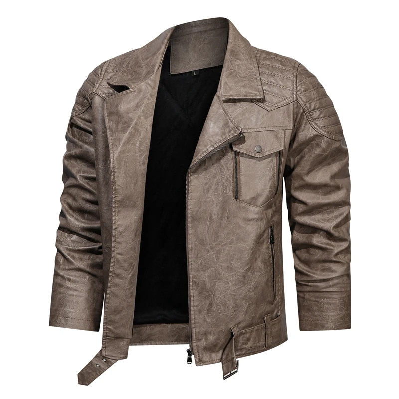 High quality genuine faux crop leather jacket fringe motorcycle women male punk python mujer real leather racer jacket custom