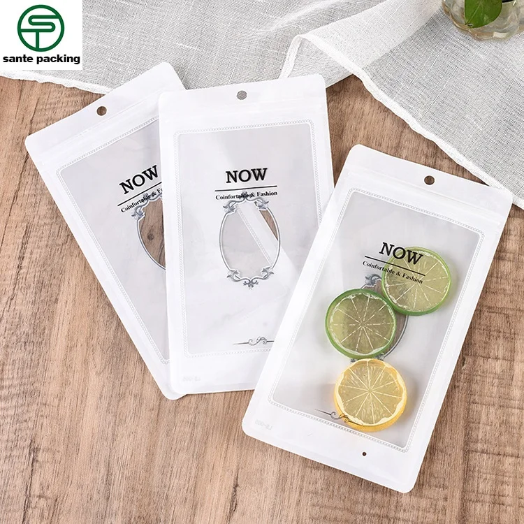 free sample Custom Print Pe Zipper lock cable data product eco friendly clothing packaging