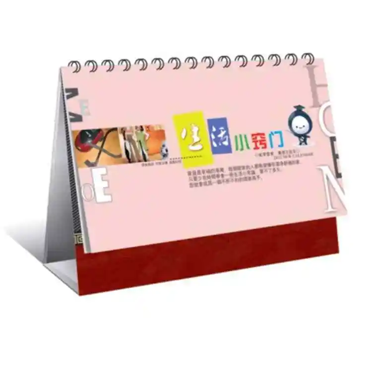 Cheap wholes spiral bound desk calendar, leather notebook, diaries printing