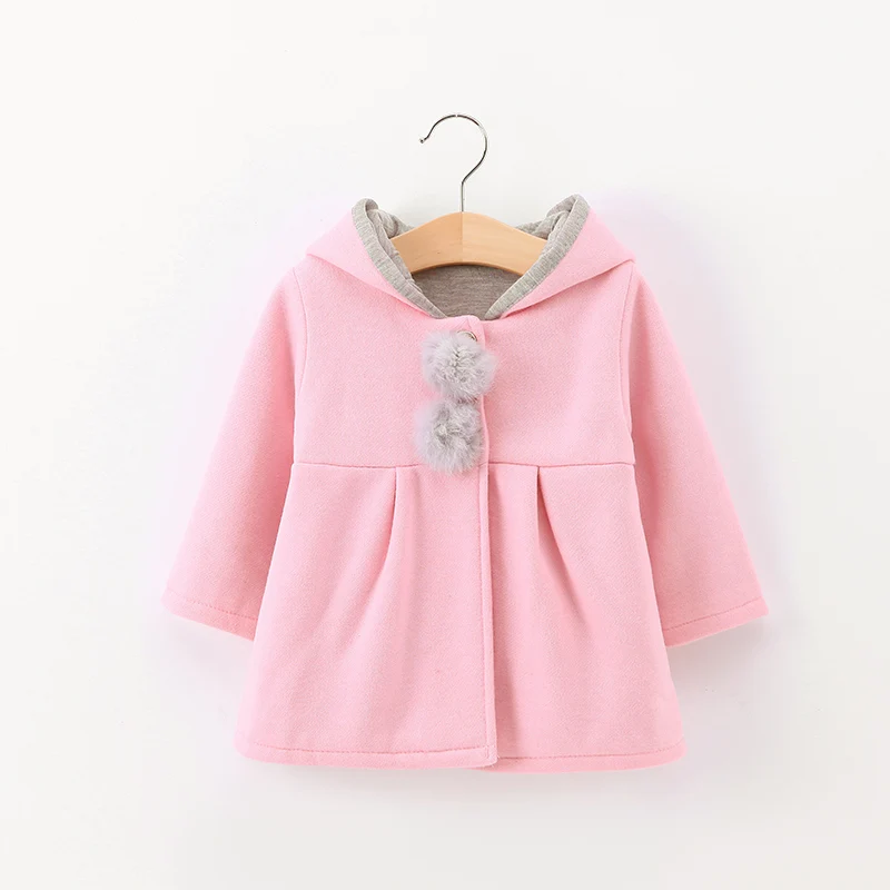boutique fashion spring autumn winter pink children clothes long sleeves hoodie baby girl coats