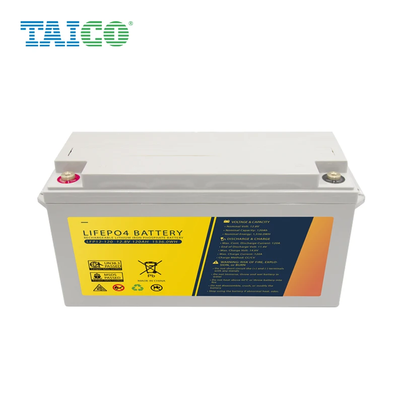 TAICO lithium solar battery for 12.8v 120ah lithium ion lifepo4 battery