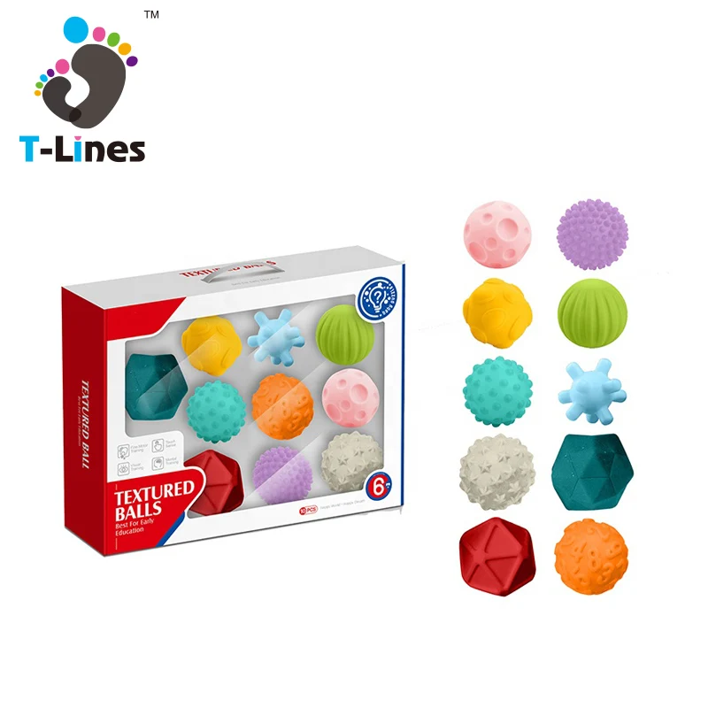 Популярные детские текстурированная прикосновения и захватить тренировочные мячи игровой набор игрушек для сенсорных Играя с 10 шт.