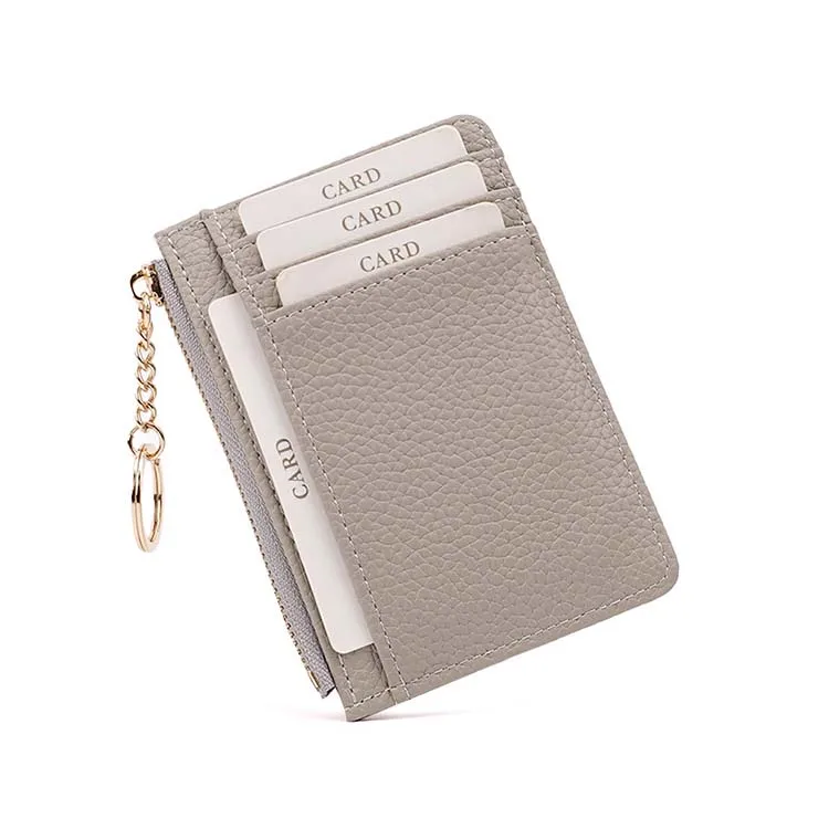 Passport Credit Card Holder Wallet Women Key Chain Protective Lanyard Card Holder Key Chain Pu Leather Photo Card Holder