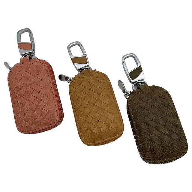 Custom Logo Gift leather car key cover Holder Wallet Key Case for car