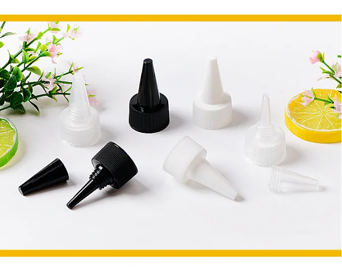 Customize support 120ml 4oz plastic square shape liquid gel Squeeze Dropper Bottle with Twist Top Spout Cap for ink and hair oil