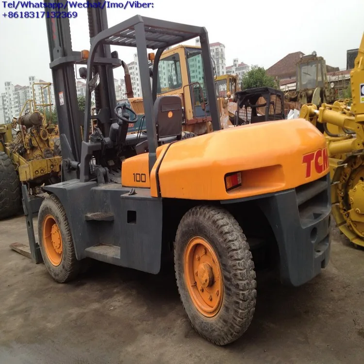 Low Price Used TCM FD100 10 ton FD150 15 ton FD200 20 ton Diesel Forklift, Japanese Brand TCM 10 ton Battery/Diesel Forklift