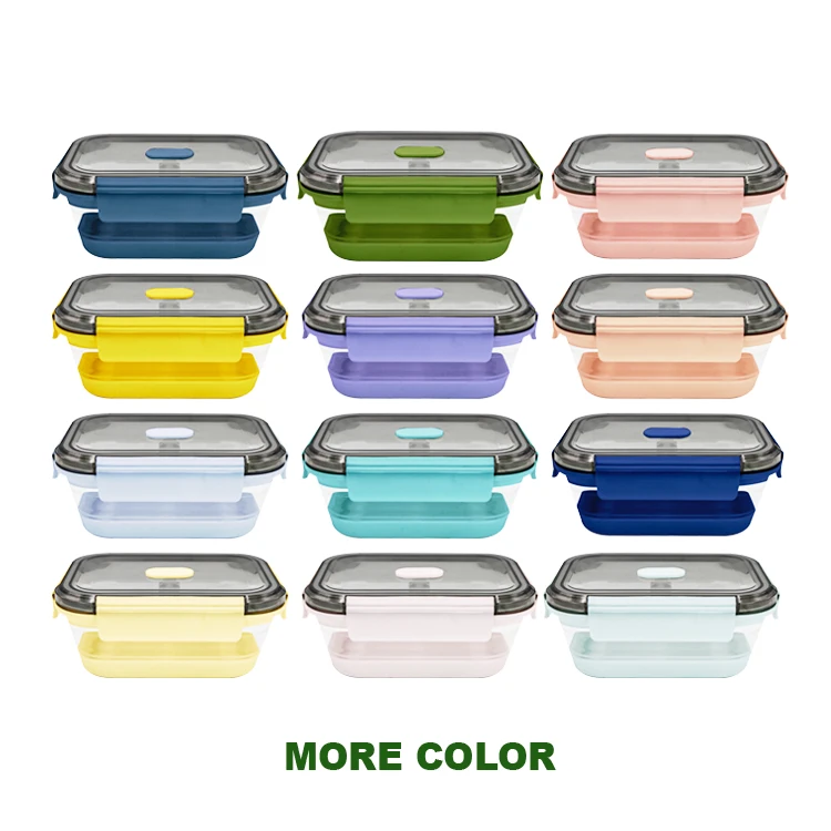 Food Container Lunch Box Bento Box for Food Hot Sales Collapsible Silicone Kitchen OEM Vacuum Pump 12v Food Storage Modern 