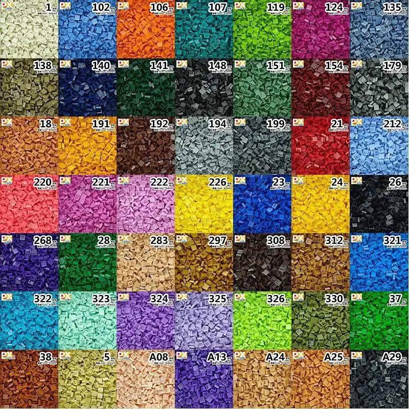 DIY Small Creative Granular Building Blocks Parts Wall Mosaic Pixel Paint Accessories Compatible with Most Building Blocks Sets