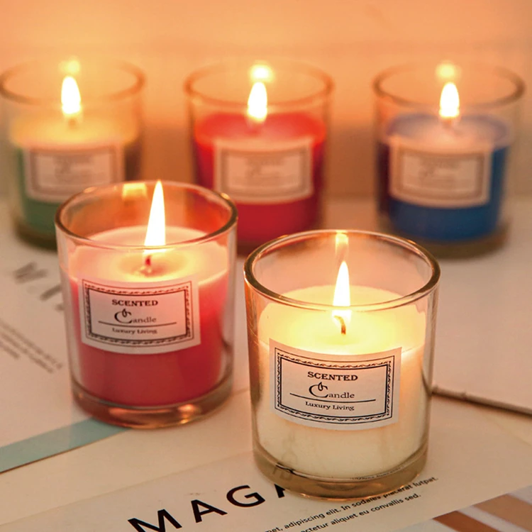 Wholesale 100ml 200ml 500ml Empty Transparent Clear Glass Candle Jar for Candle Making