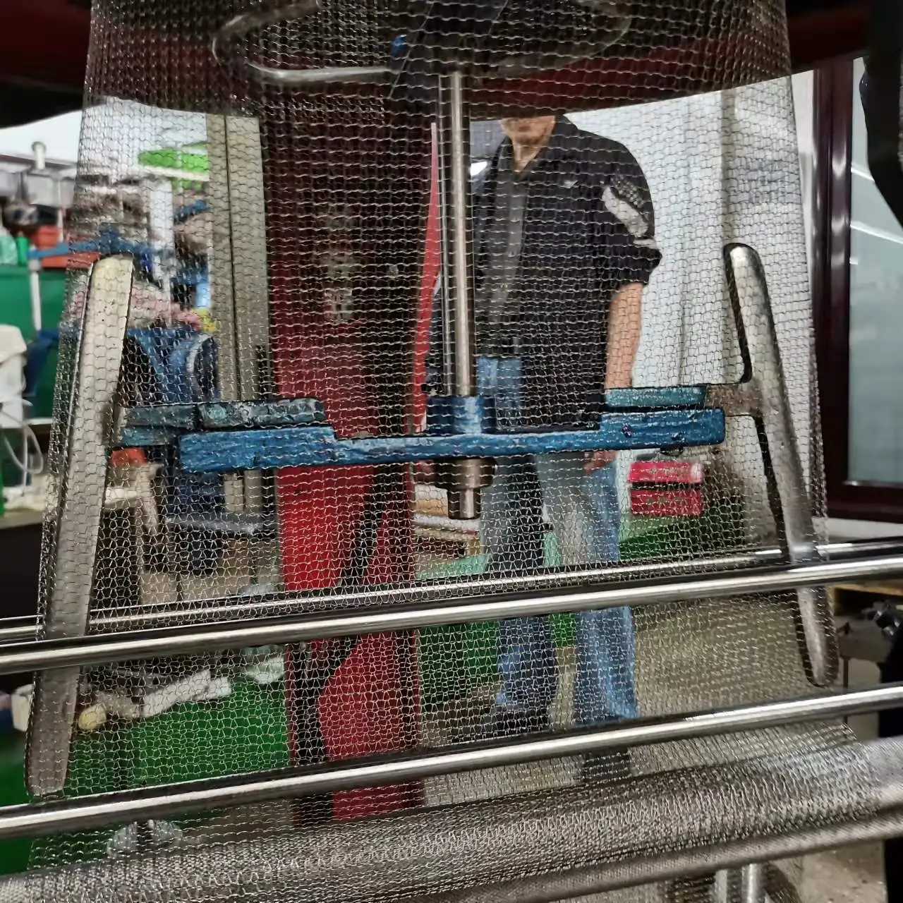 Metal Wire knitting machine wire mesh circular weaving machines with 6 lines for demister pad