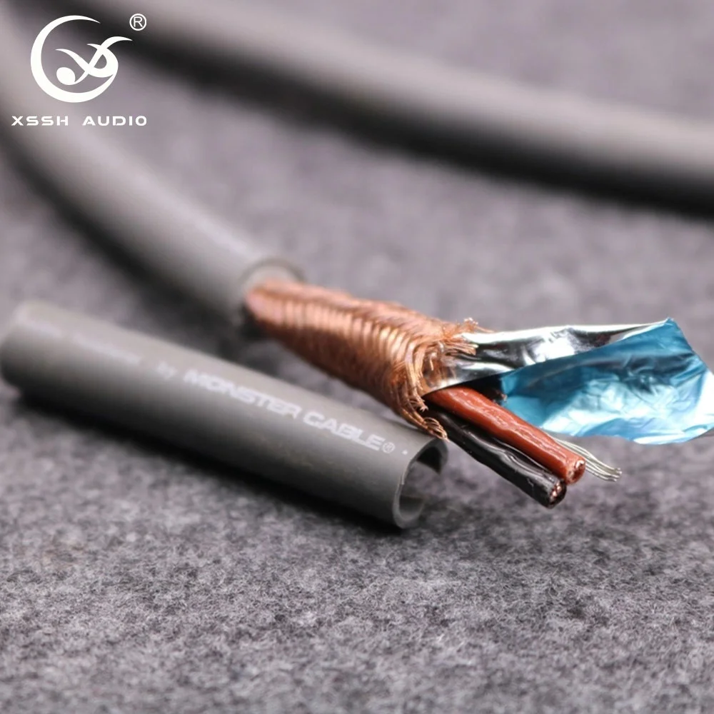 RCA XLR Cords Wire YIVO XSSH OCC 2 Core Shield RCA XLR 8mm Coaxial TV Signal Cable Meter Audio Speaker Line Hifi Audio Cable