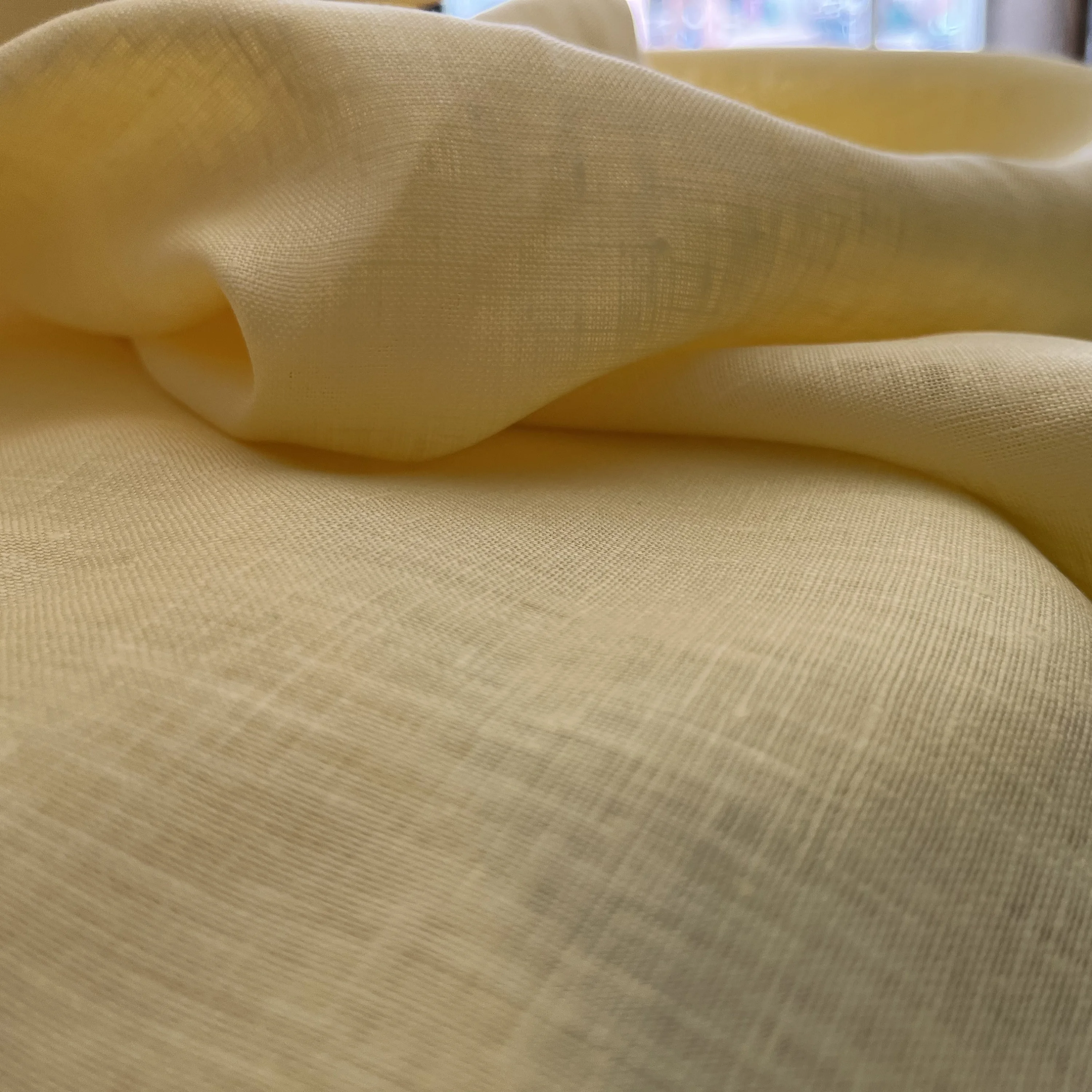 Pure French Linen Fabric Plain Dyed Woven For Women Man Shirt Dress Pants Bread Bags Shopping Bags Medium Weight 156gsm Linen