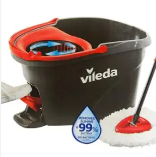 360 Rotation Magic Spin Easy Mop With Twist Two Replacement Mop Heads Easy Hydrate Water