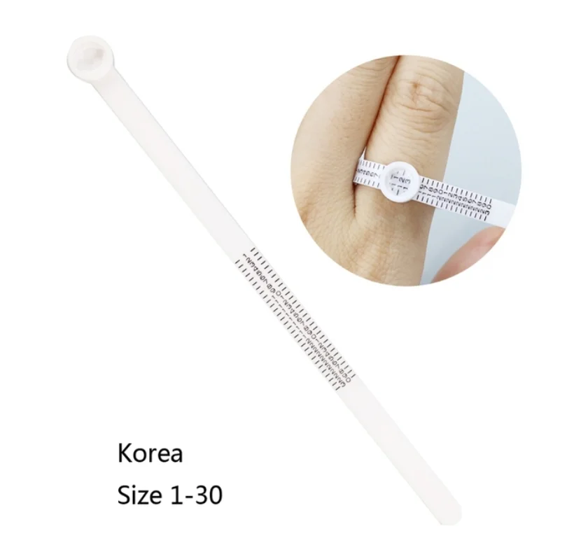 US UK Standard Reusable Measurements White Ringsizer Ring Sizer Kr