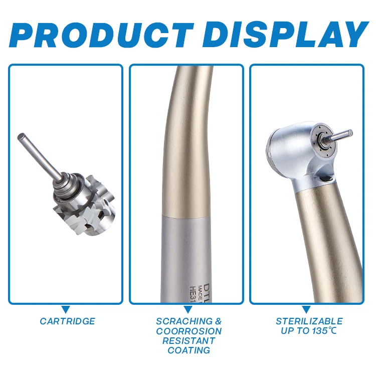 Factory price customizable air turbine dental handpiece N-PTL quick coupling led high speed dental handpiece