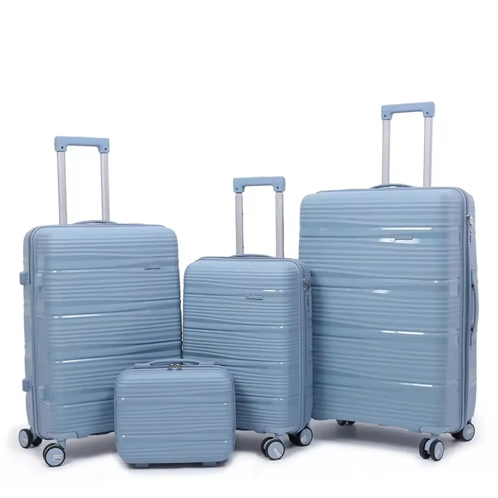 Wholesale Custom Logo Large Capacity Luggage 4 Set Abs Pc Material Suitcase Outdoors Travelling Bags Trolley Luggage