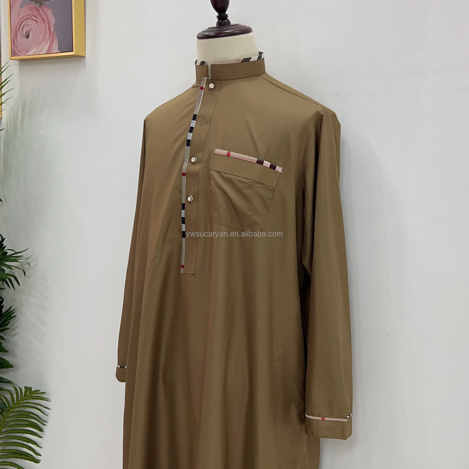 Turkey Muslim Men Jubba Thobe Dubai Islam Clothing Eid Ramadan Arabic Saudi Robe Casual Traditional Jalabiya Jubbah Thobes Abaya