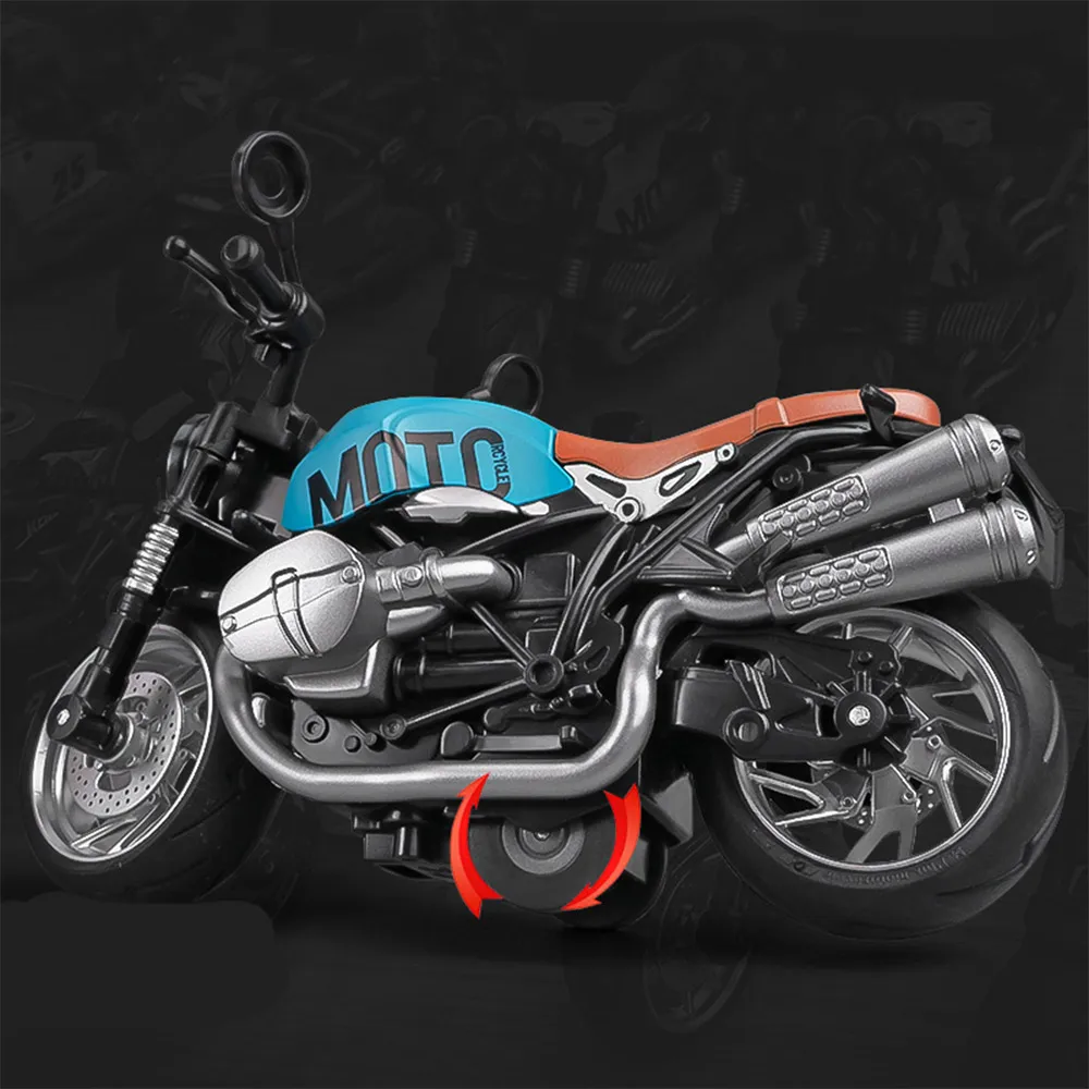 Boys Motorcycle Toys Motorcycle Model Racing Car Children's Boomerang Toy Car Gifts Simulation Alloy Unisex Scale Motorcycle