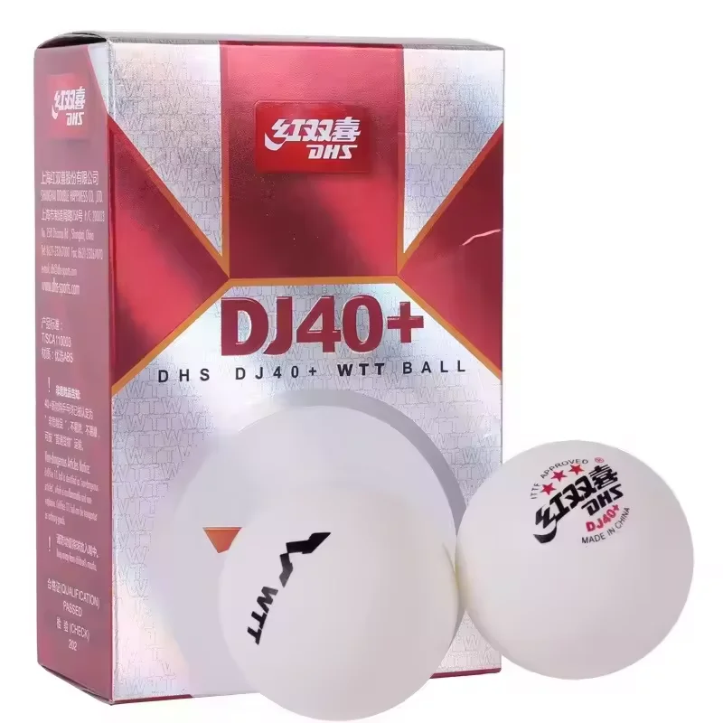 DHS 2022 WTT DJ40+ ITTF Approved 3 Star White Table Tennis Balls