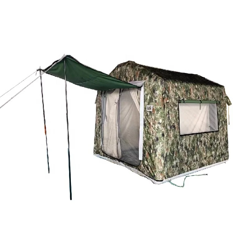 Customized camouflage color 10ft inflatable camping tent for sale