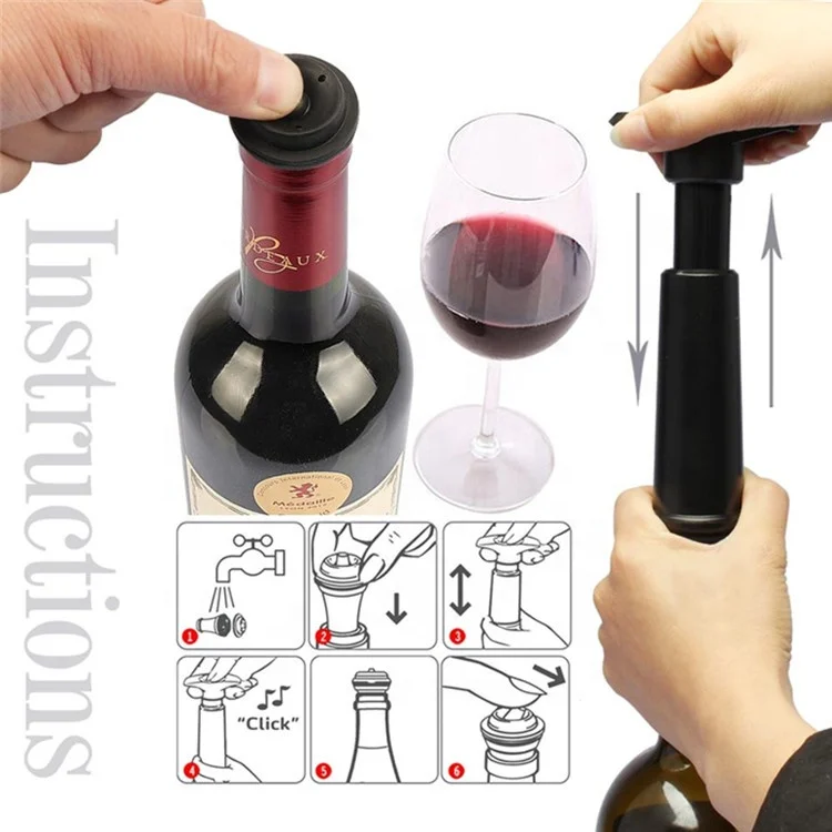 
Factory Supplier Leak-Proof Innovative Products Luxury Pump Champagne Stopper Bottle With Set 