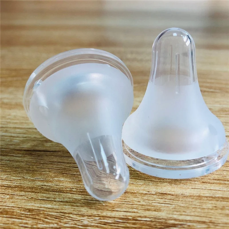 Flow Nipples Standard Neck Soft Teats For Milk Feeding Cross Hole Natural Silicone BPA Free Customizable Baby Feeding Products