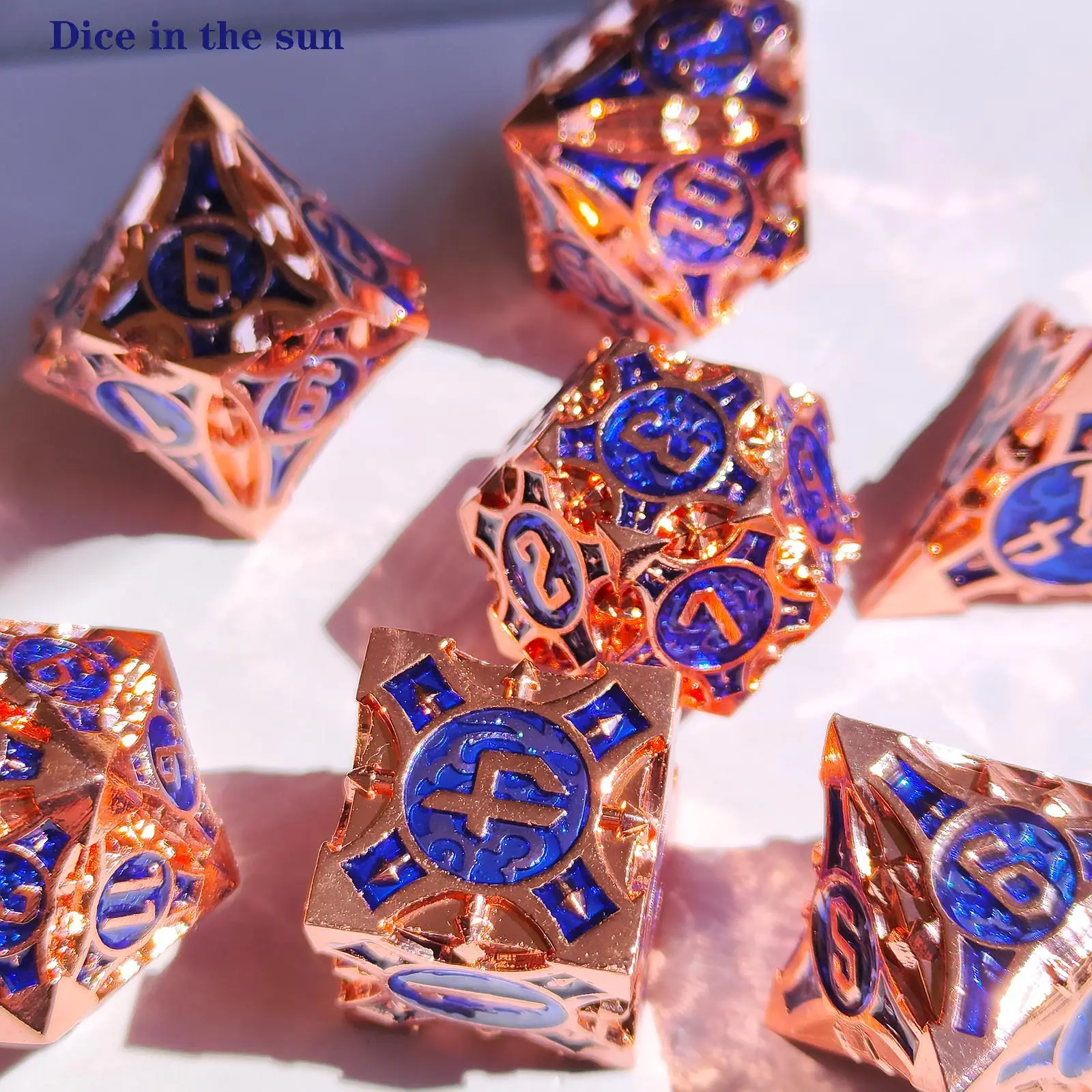 DND manufacturers custom D20 RPG Game Dungeons & Dragons sharp edge scale Dice Accessories promotion Polyhedral Metal Dice Set