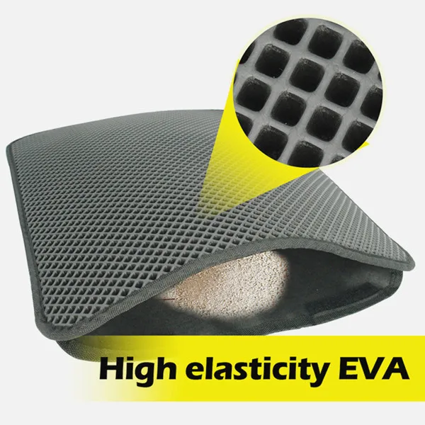 Wholesale Double Layer Eco Friendly EVA Cat Litter Mat Waterproof Trapper Custom Toilet Sand Pet Cat Litter Mat