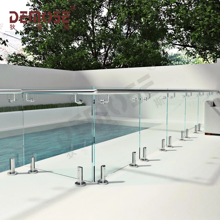 Pre-Assembled Railing Kit Railing Systems Terrific Glass Railing For Deck/Porch/Swimming Pool/Garden/Stair