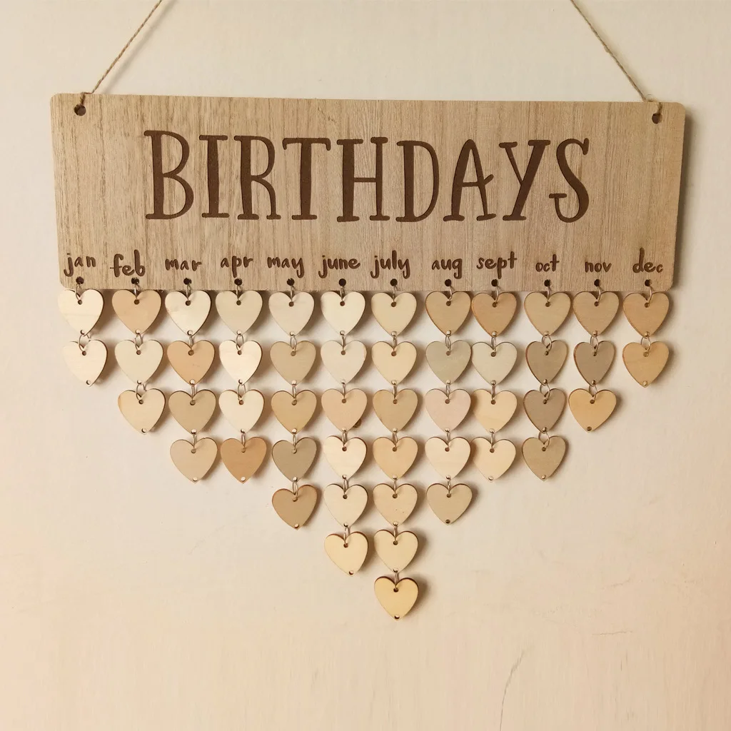 DIY creative reminder board for family and friends birthday calendar