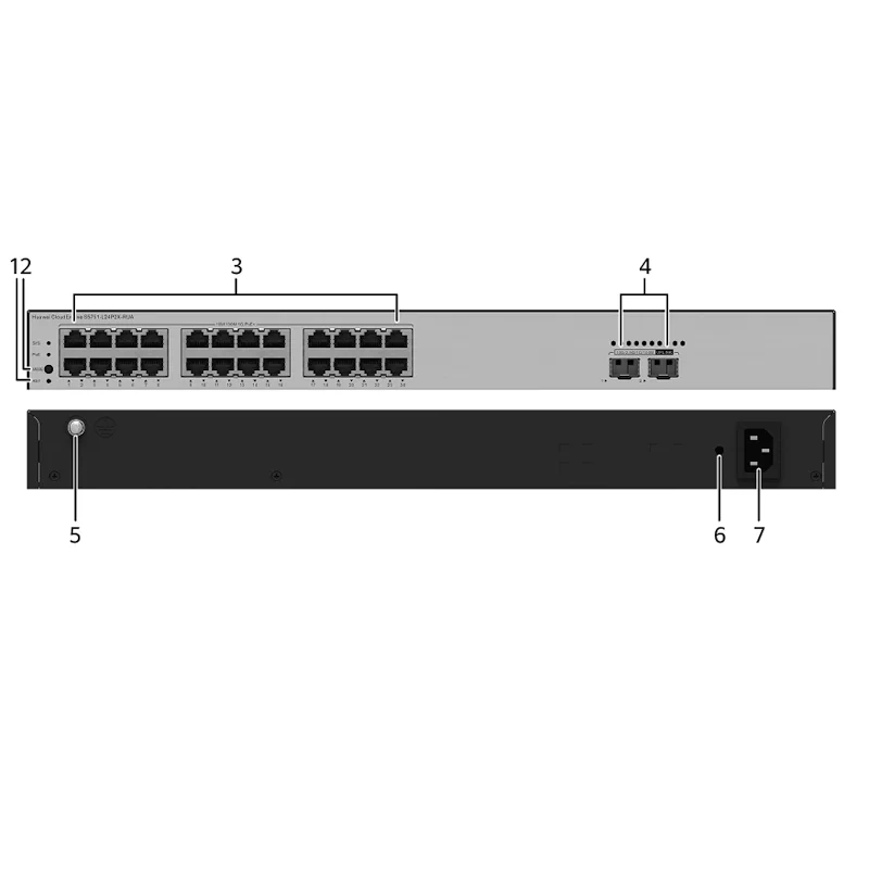 S5751-L24P2J-RUA 98012528 24 port poe gigabit switch with 24*10/100/1000BASE-T ports (PoE+), 2*2.5GE SFP ports