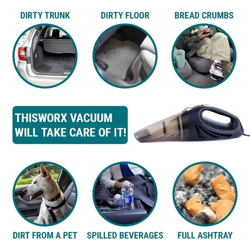 Factory Wholesale Strong Suction  Professional Handheld Portable Car Vacuum Cleaner