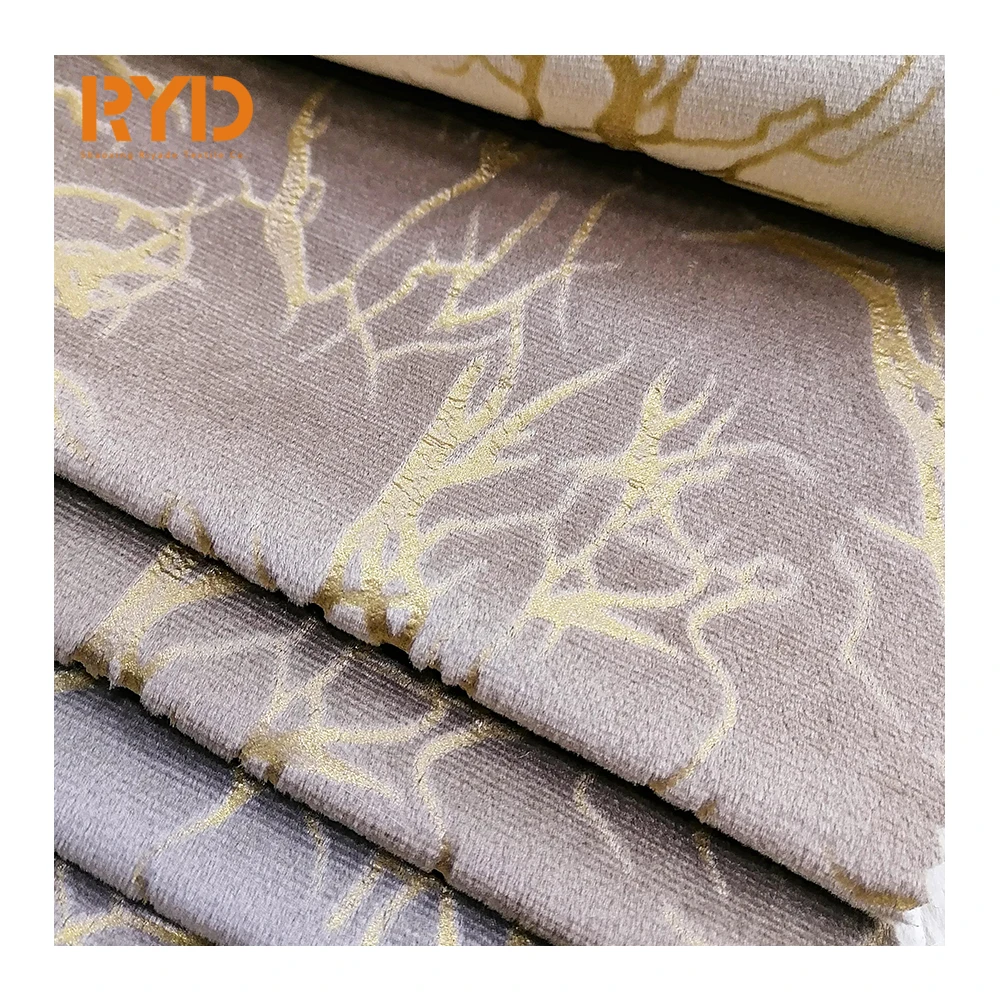 Holland Velvet Printed 100%Polyester New Design Sofa Fabric dubai sofa fabric