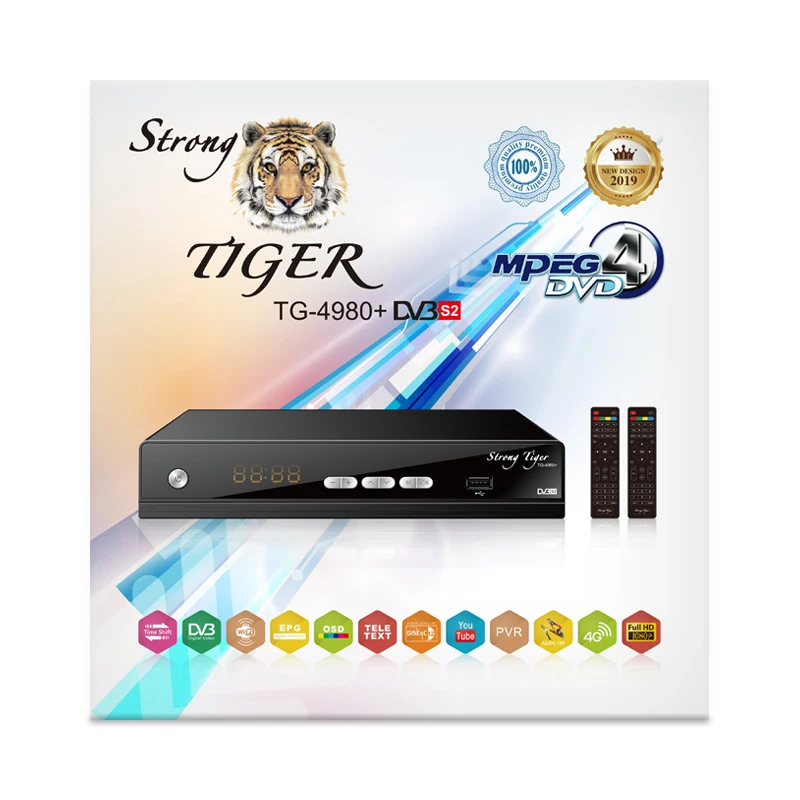 STRONG TIGER TG-4980+ New Top Design Super Max High Definition Digital satellite receiver DVB S2 with WIFI function hot sale