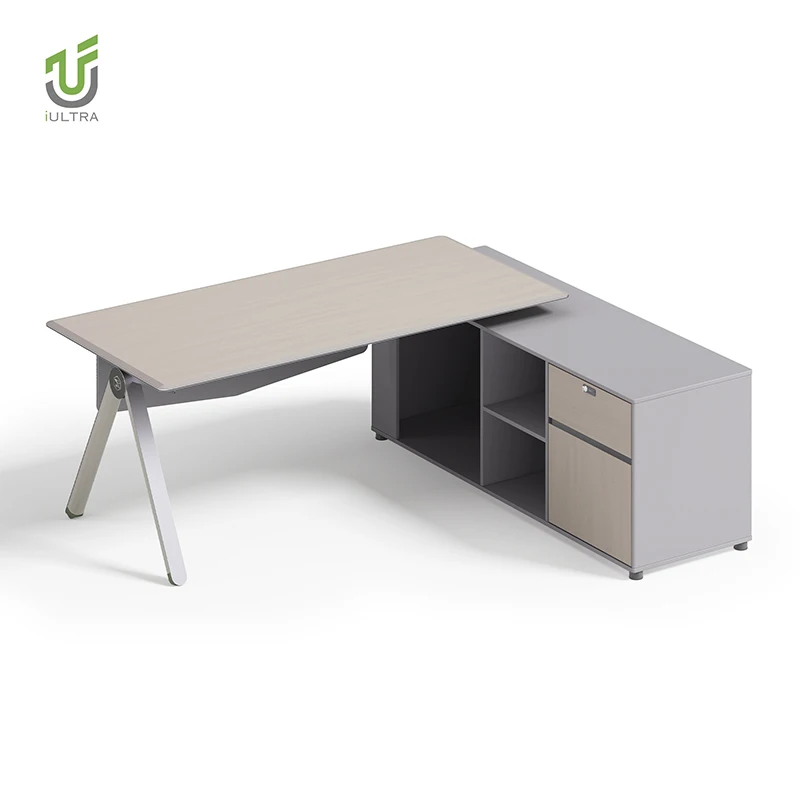 iULTRA 23D1802 commercial office furniture executive desk  L shape executive desk with drawers
