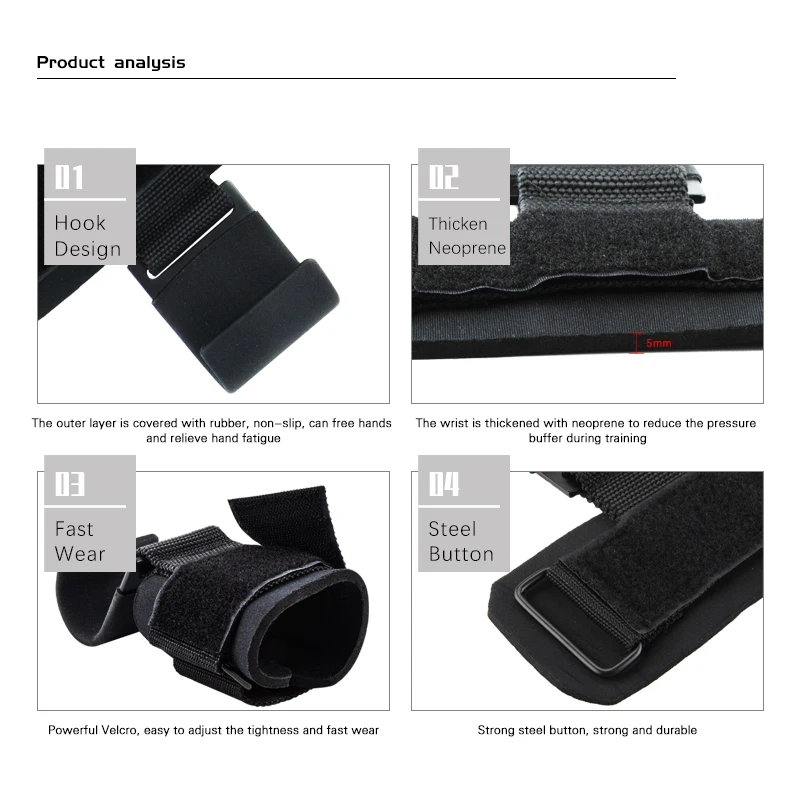 Wholesale Custom Powerlifting weight Lifting Straps Hooks Gym