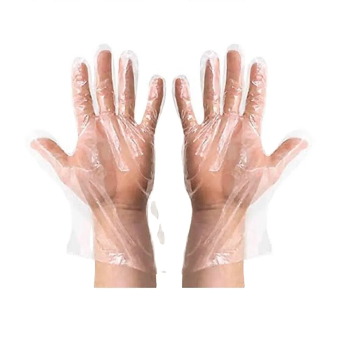 
Transparent Plastic HDPE Gloves for Food service / Disposable Clear Plastic Gloves 
