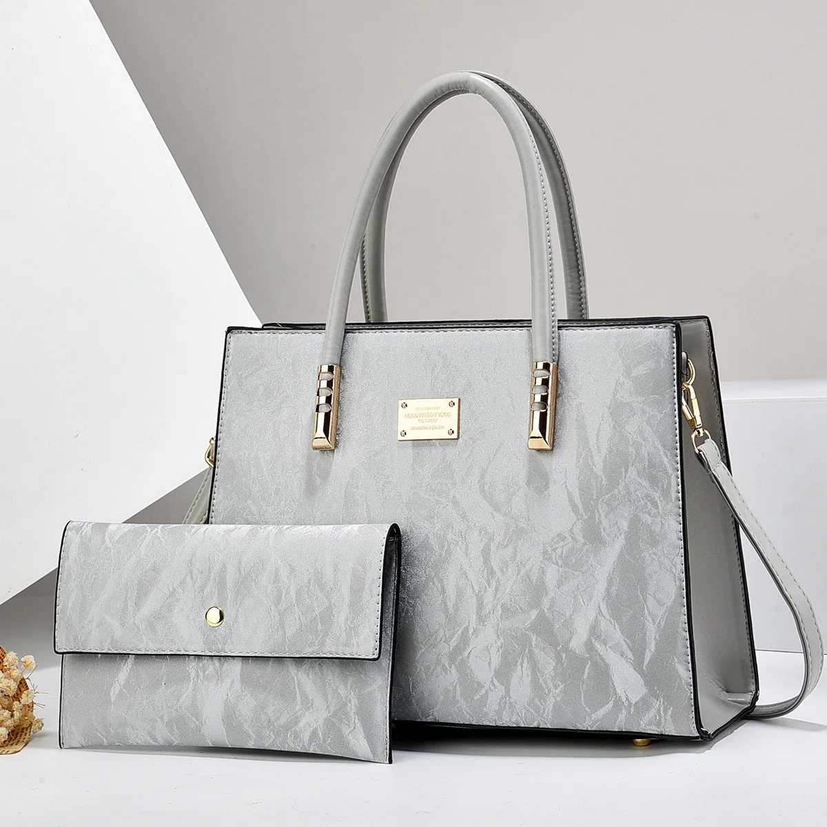 Hot sale  Large Capacity  Classic pu leather purse female  Fashion Casual bag set luxury handbags for women