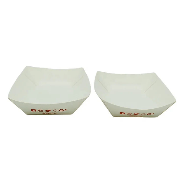 Wholesale Custom Pattern Printing Disposable Street Food Paper Tray