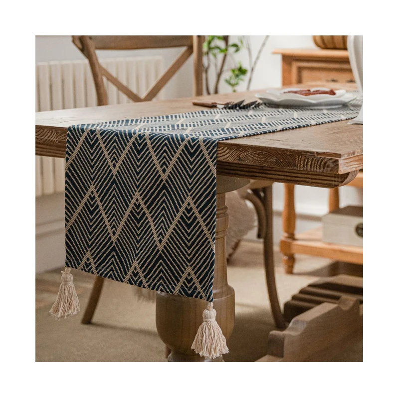 Buti Fashion high quality End flower table runner factory price textiles luxury linen wedding cotton table runners