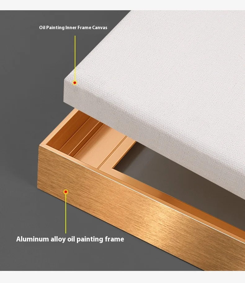 Custom Size Canvas Oil Painting Aluminium Narrow L-Shaped Profiles Metal Wall Poster Photo Picture Frames