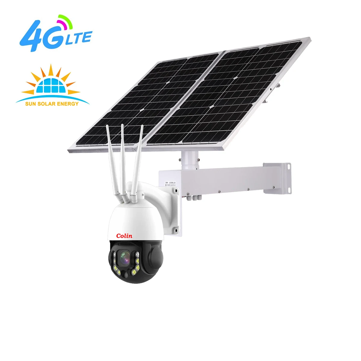 New 4K 8MP 5MP solar energy wireless 24Hx7D CCTV surveillance Wifi 4g sim card lte ptz 80W 40AH solar panel ip camera outdoor